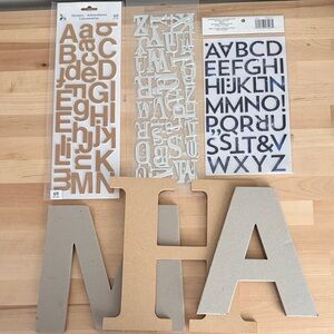 Alphabet Letter Craft Set in Neutral Tones